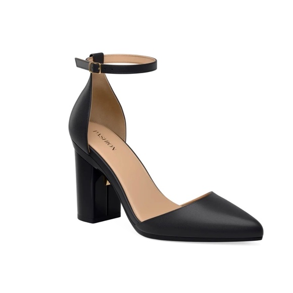 Pashion Convertible Heels to Flats- 4” Block D’Orsay Black - Picture 2 of 9